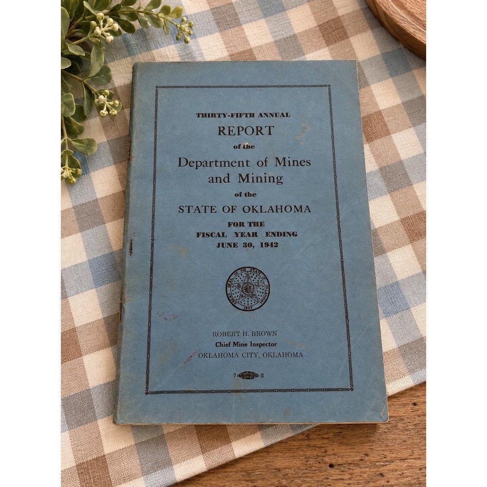 1942 Oklahoma Coal Mining Annual Report Mine Companies Names Genealogy History